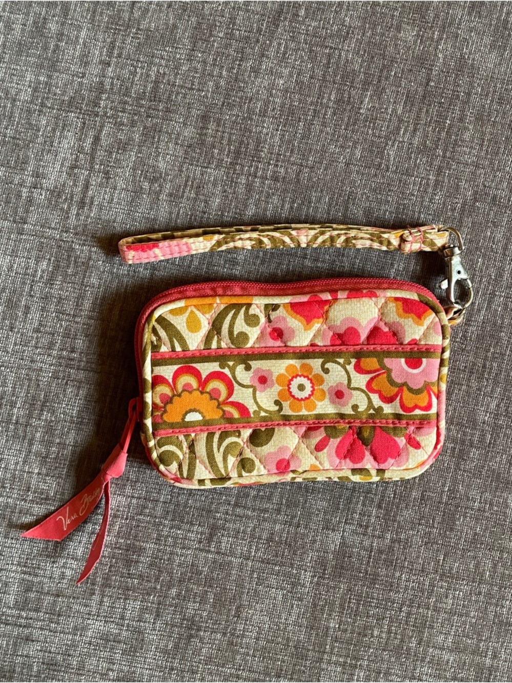 Mini Vera Bradley Floral Quilted Wristlet in ‘Folkloric’